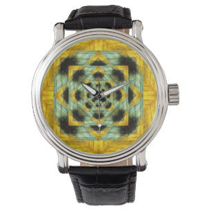 Design för Labradoritegemstonefractal Armbandsur