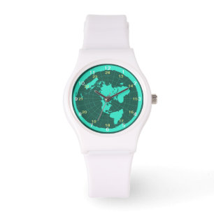 Design för lägenhetjordklocka armbandsur
