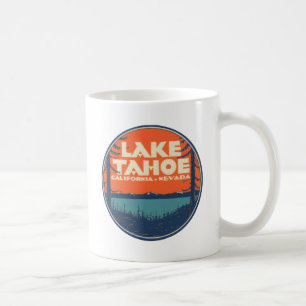 Design för Lake Tahoe vintage resordekal Kaffemugg