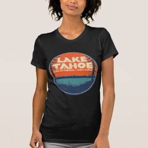 Design för Lake Tahoe vintage resordekal Tee Shirt