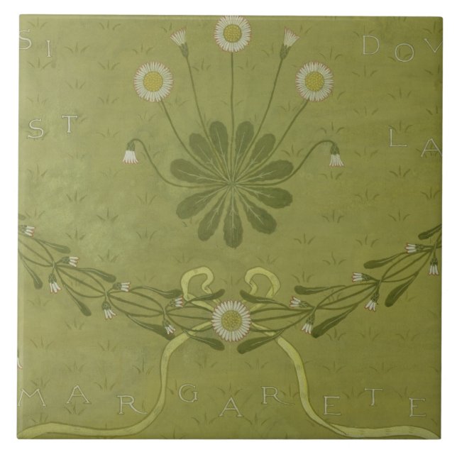Design "för LaMargarete" tapet som skrivs ut av Kakelplatta (Framsidan)