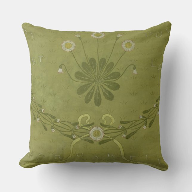 Design "för LaMargarete" tapet som skrivs ut av Kudde (Framsida)