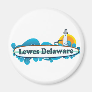 Design för Lewes strand"surfa" Magnet
