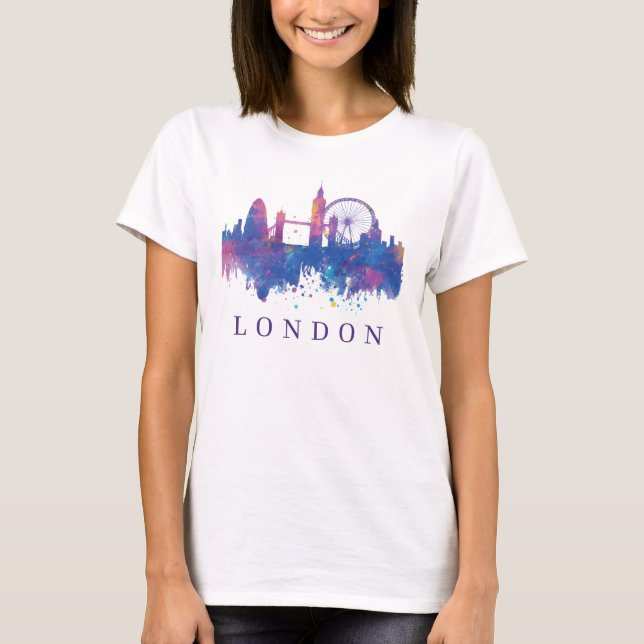 Design för London England souvenirhorisont T Shirt (Framsida)