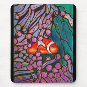 Design "för målat glass" för Clownfish havsanem Musmatta