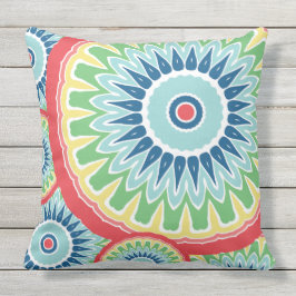 Design för Mandala för blommafärgpop Kudde