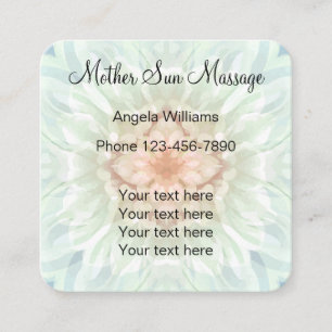Design för Mandala för Zenträdgårdmassage Fyrkantigt Visitkort