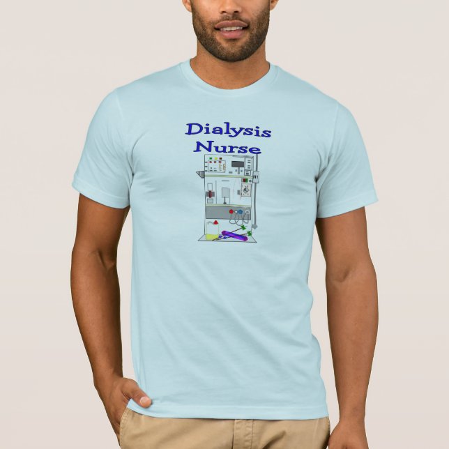 Design för maskin för Dialysissjuksköterska Tee Shirt (Framsida)