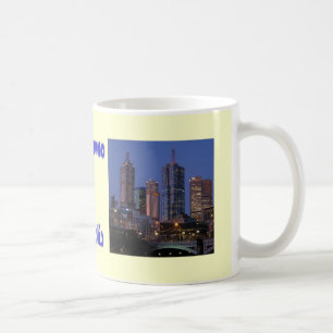 Design för Melbourne Australien kall fotografimug Kaffemugg