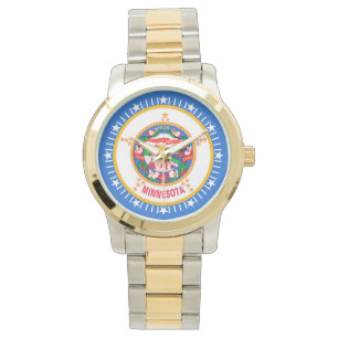 Design för Minnesota statlig flaggaklocka Armbandsur