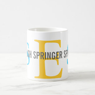 Design för Monogram för Spaniel för engelsk Kaffemugg
