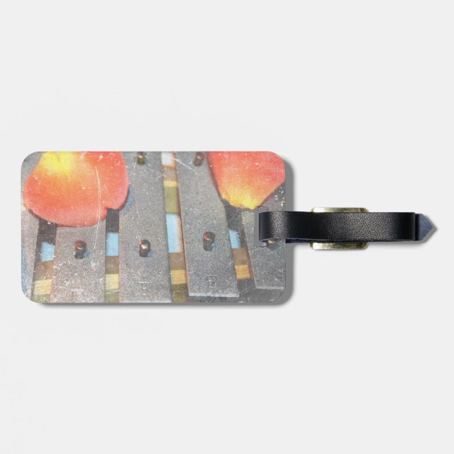 design för musik för grunge för petals för bagagebricka (Baksida Vågrät)