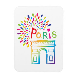 Design för neon för Paris frankriken Arc de Magnet
