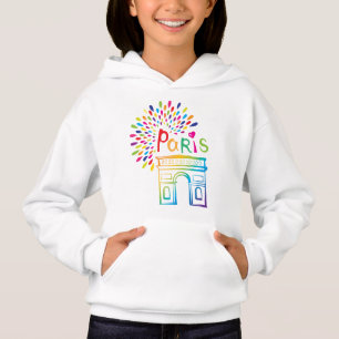 Design för neon för Paris frankriken Arc de Tee Shirt