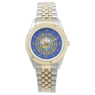 Design för New Hampshire statlig flaggaklocka Armbandsur