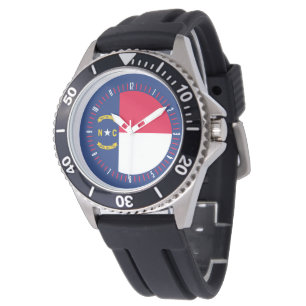 Design för North Carolina statlig flaggaklocka Armbandsur
