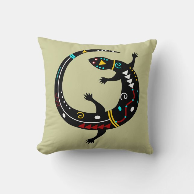 Design för ödla för Aztec Southwest för personlig Kudde (Framsida)