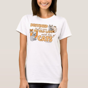 Design för ordstäv för framtida galen kattdam t-shirt