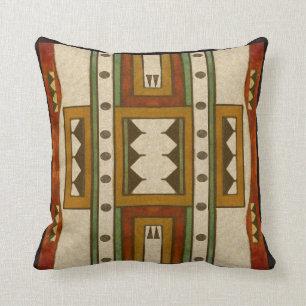 Design för parfleche för Cheyenne stil1860's Kudde