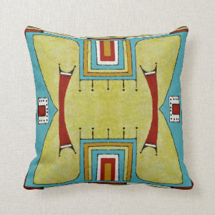 Design för parfleche för Cheyenne stil1860's Kudde
