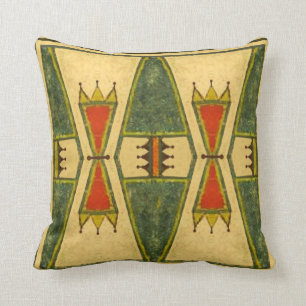 Design för parfleche för Cheyenne stil1860's Kudde