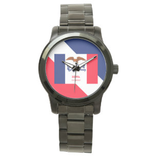 Design för personligIowa statlig flagga Armbandsur