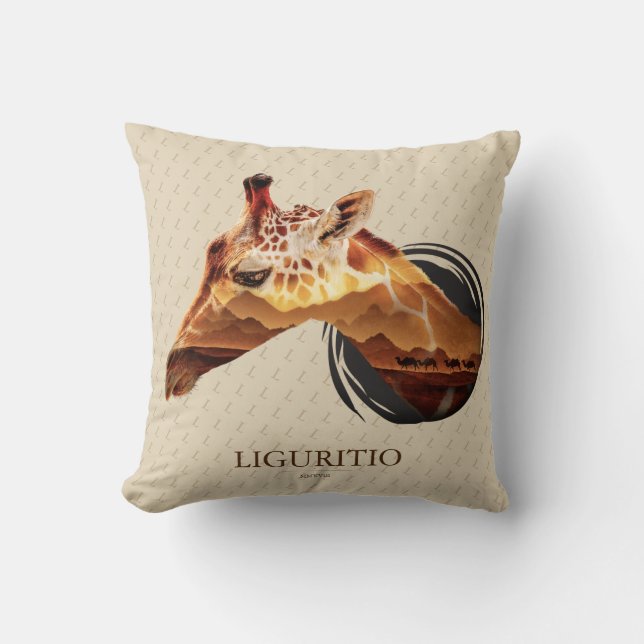 Design för personligökengiraff kudde (Framsida)