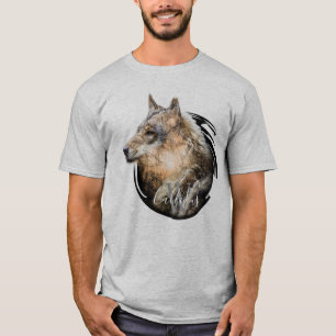 Design för personligskogvarg t shirt