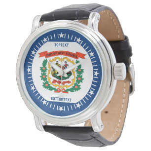 Design för personligWest Virginia statlig flagga Armbandsur