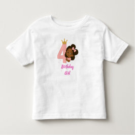 Design för Pink Princess 4-årsdag T Shirt
