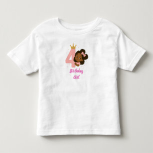 Design för Pink Princess 4-årsdag T Shirt