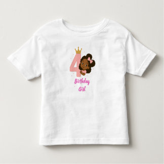 Design för Pink Princess 4-årsdag T Shirt