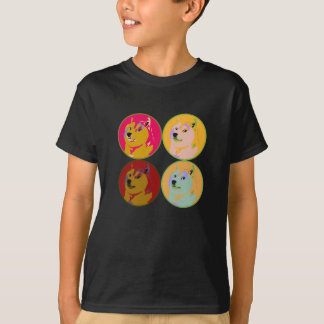 Design för popkonstdogecoin tröja