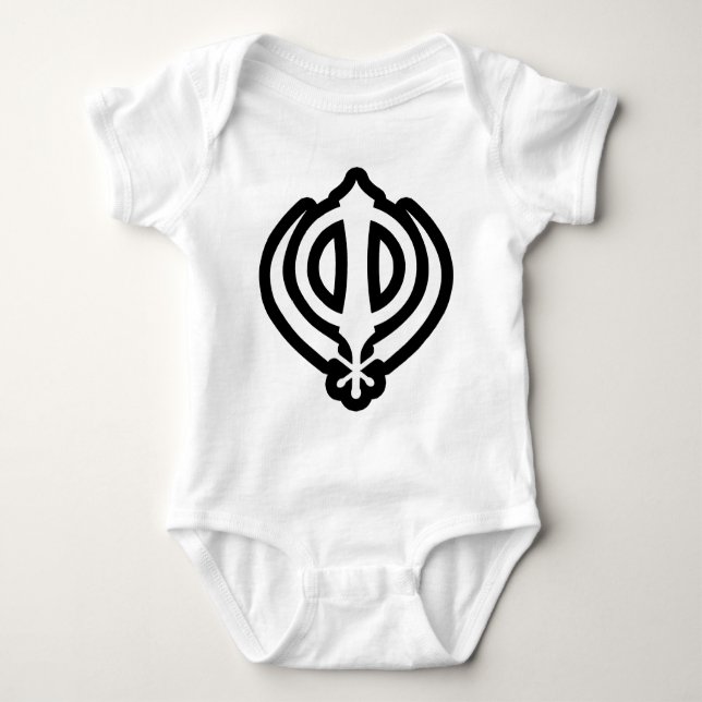 Design för Punjabi för SikhKhanda Khalsa Sikhism Tee Shirt (Framsida)