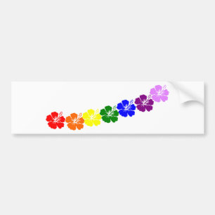 Design för regnbågehibiskuslei bildekal