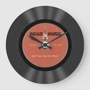 Design för rekord för vinyl för vintagestengita stor klocka