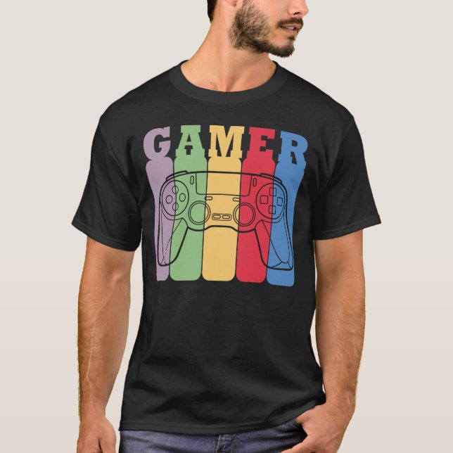 Design för retro-spelkontroller t shirt (Framsida)