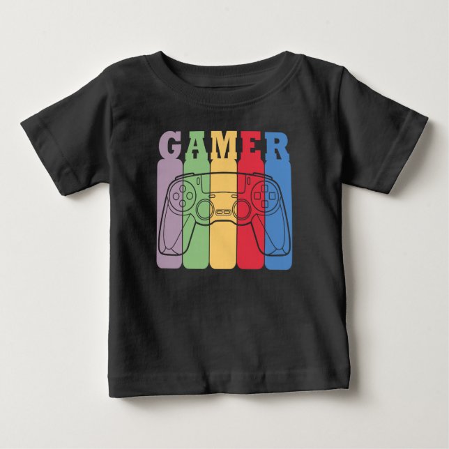Design för retro-spelkontroller t shirt (Framsida)