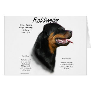 Design för rotweiler-historik hälsningskort