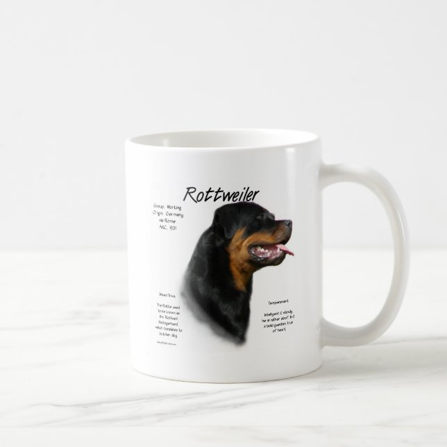 Design för rotweiler-historik kaffemugg (Höger)