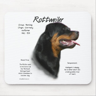 Design för rotweiler-historik musmatta