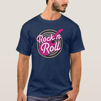 Design för rulle för sten N rockabilly rekord- Tröja