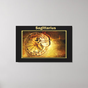 Design för SagittariusZodiacastrologi Canvastryck