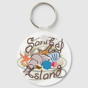 Design för Sanibel öFlorida snäckskal Nyckelring