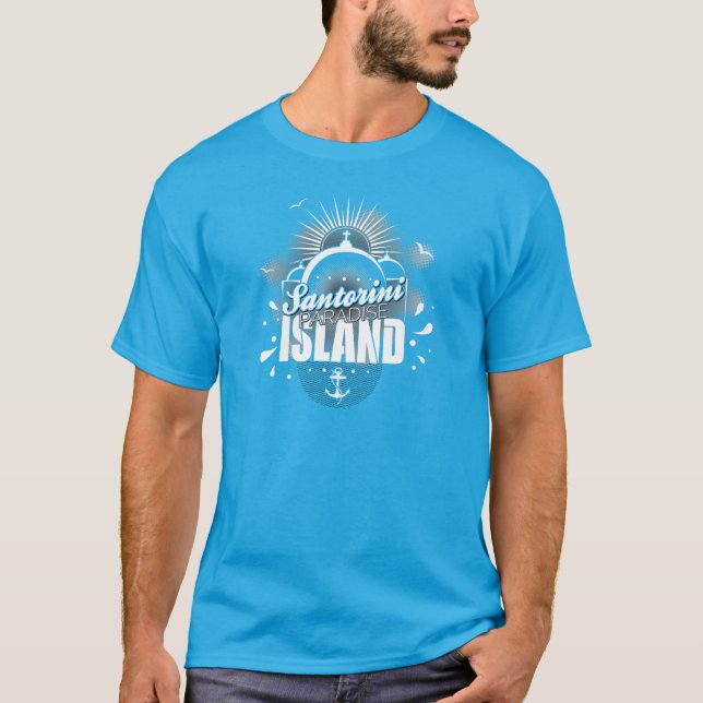 Design för Santorini paradisö Tee (Framsida)