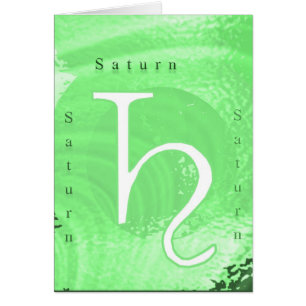 Design för Saturn Zodiacastrologi Hälsningskort