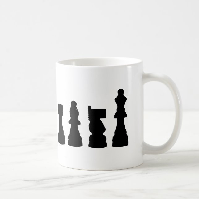 Design för schackbietsilhouette kaffemugg (Höger)
