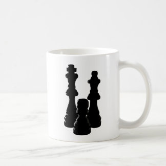 Design för schackbietsilhouette kaffemugg