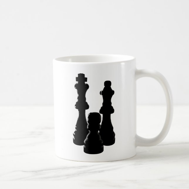 Design för schackbietsilhouette kaffemugg (Höger)