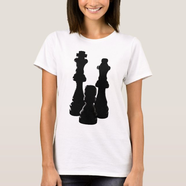 Design för schackbietsilhouette tee shirt (Framsida)